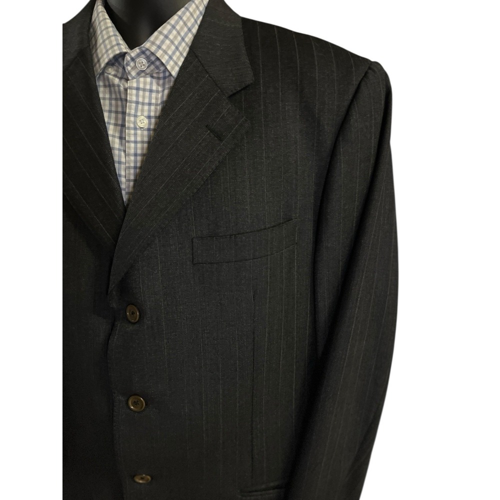 Ermenegildo Zegna Tessuto Wool Cashmere Pinstripe Blazer Tailored Mabro Italy 46 - Picture 3 of 11